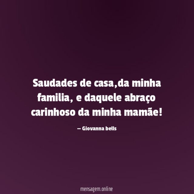 Saudades de casa