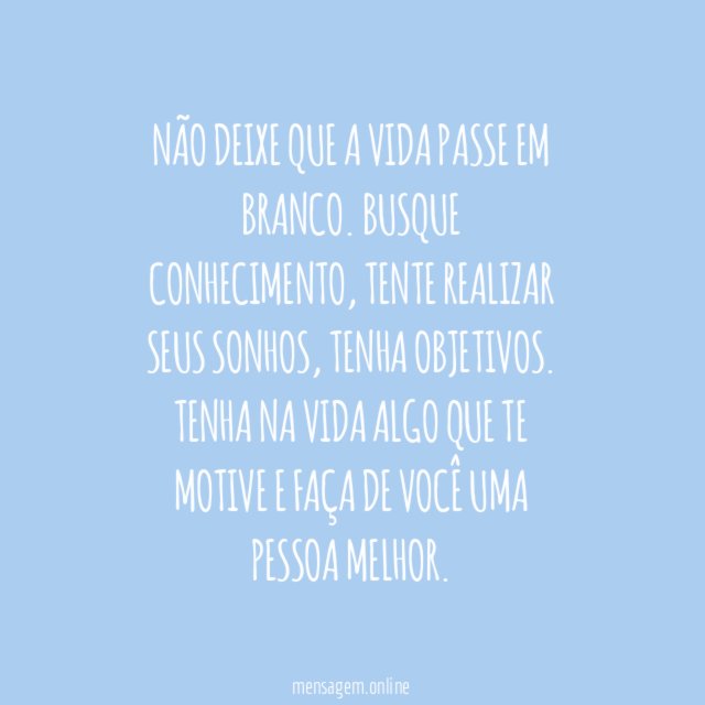 Procure ser melhor