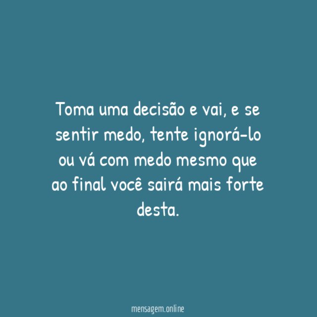 Decida-se e vá!