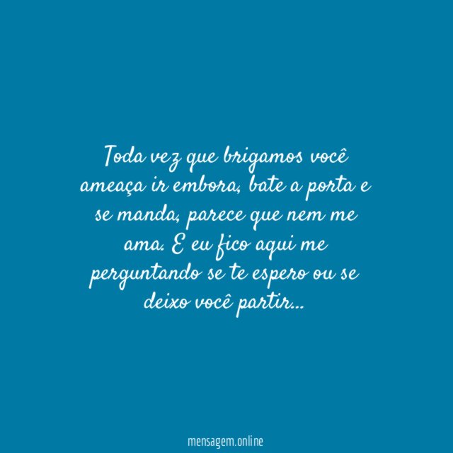 Fica aqui, não quero ver você ir