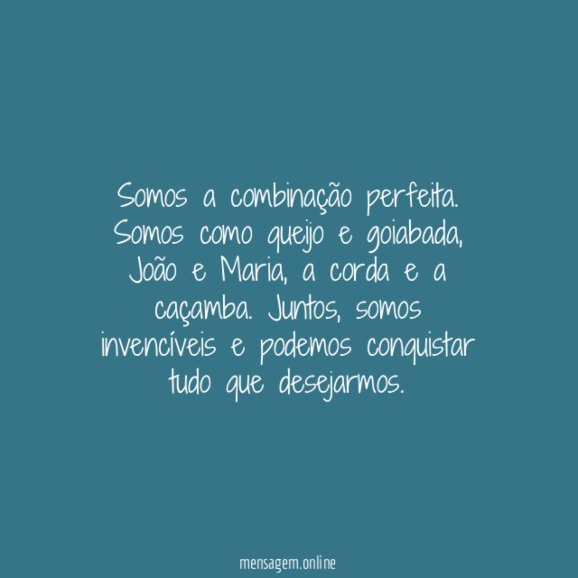 Combinação perfeita
