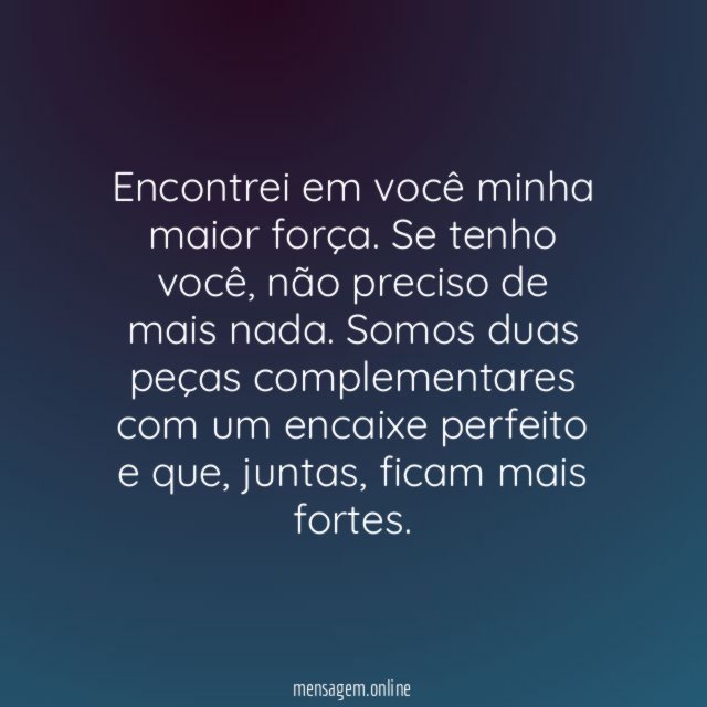 Você é minha força