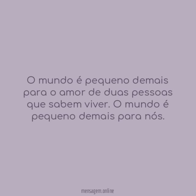 Pequeno demais