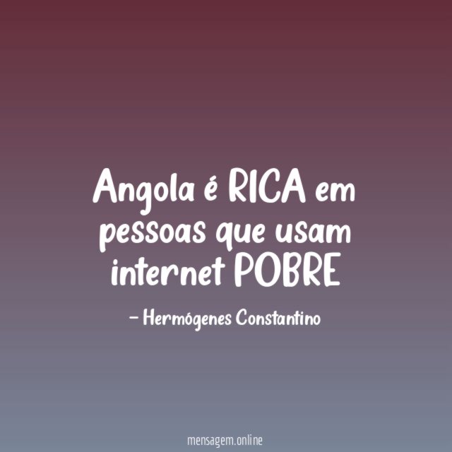 Angola é RICA em pessoas que usam internet POBRE