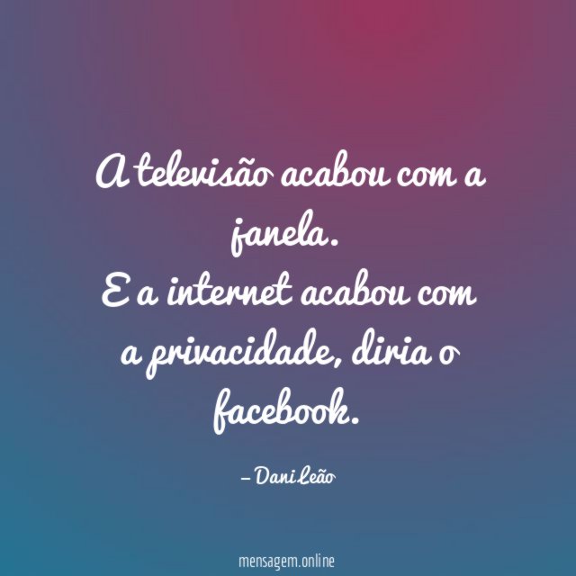 A televisão acabou com a janela