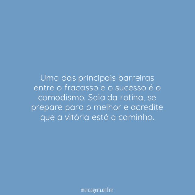 Saia da rotina