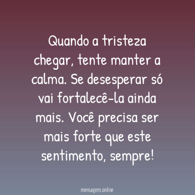 Não se desespere