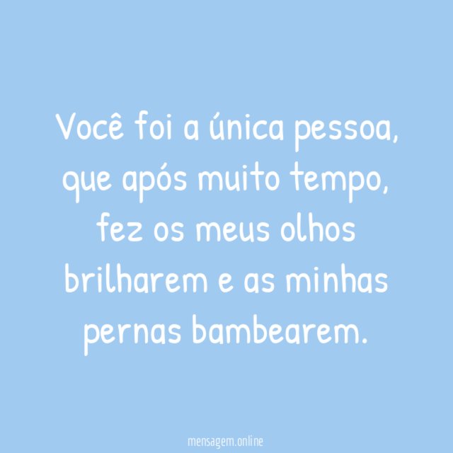 Após muito tempo