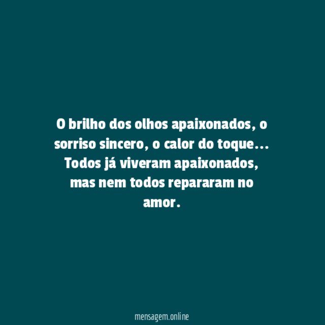 Viver apaixonado