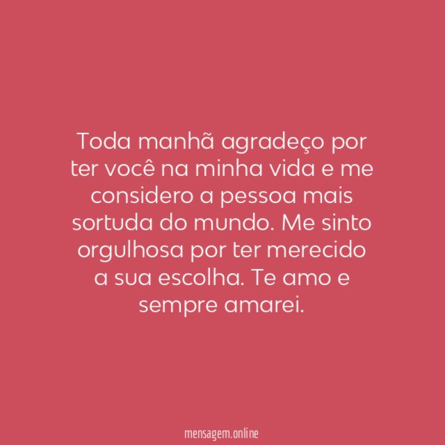 Te amo para sempre!