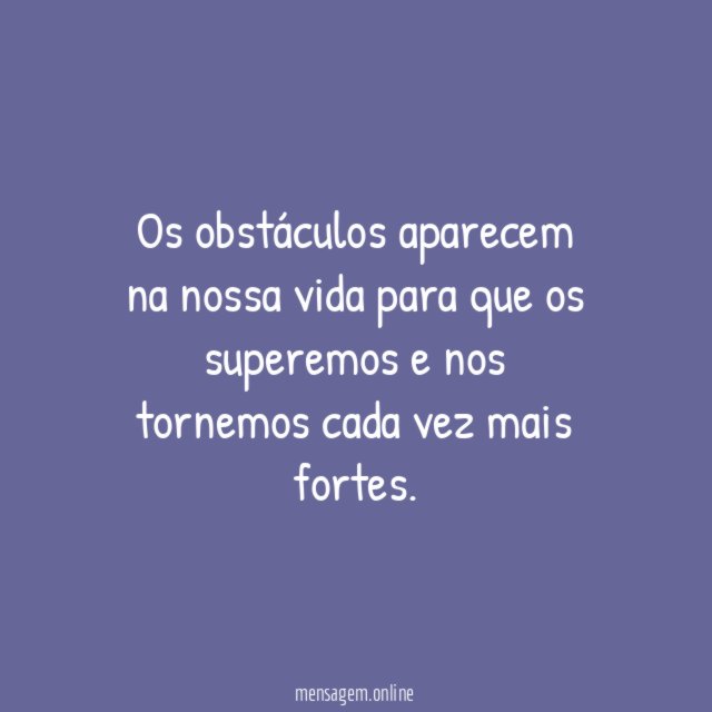 Os obstáculos