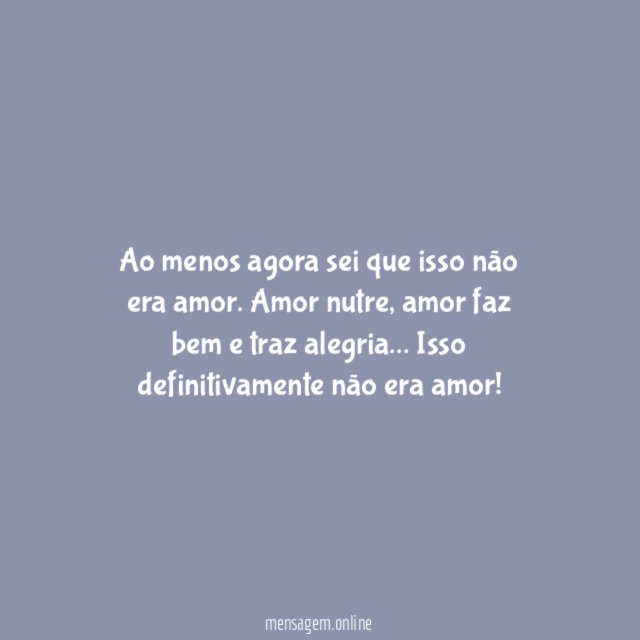 Isso não era amor