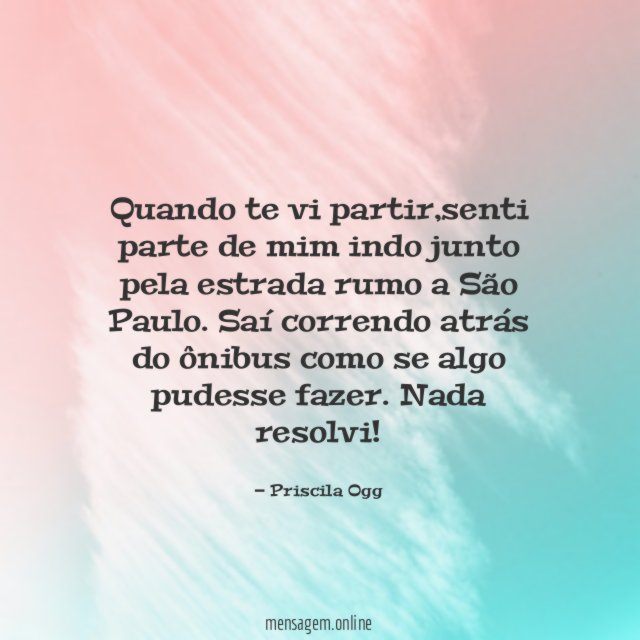 Quando te vi partir