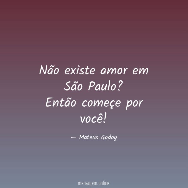 Não existe amor em São Paulo