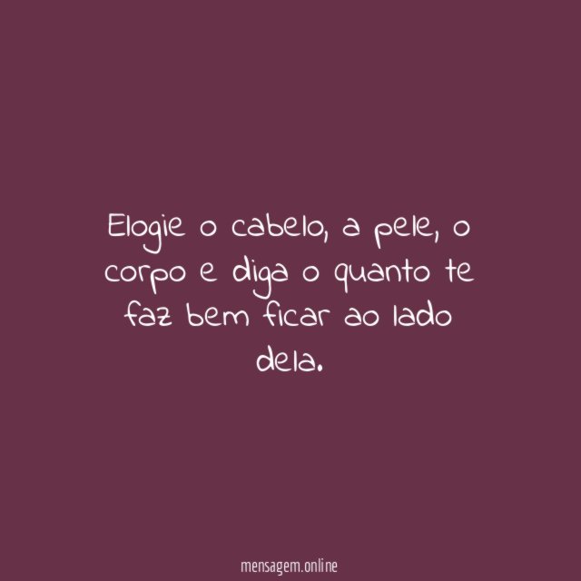 Elogios sempre são bem-vindos