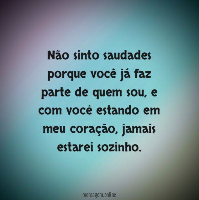 Solidão nunca mais