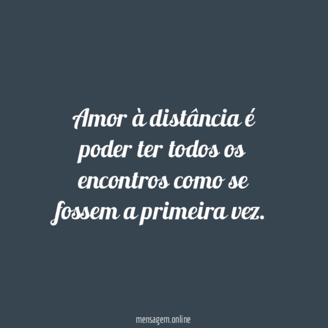 Amor à distância
