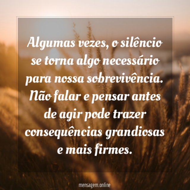 Nosso silêncio