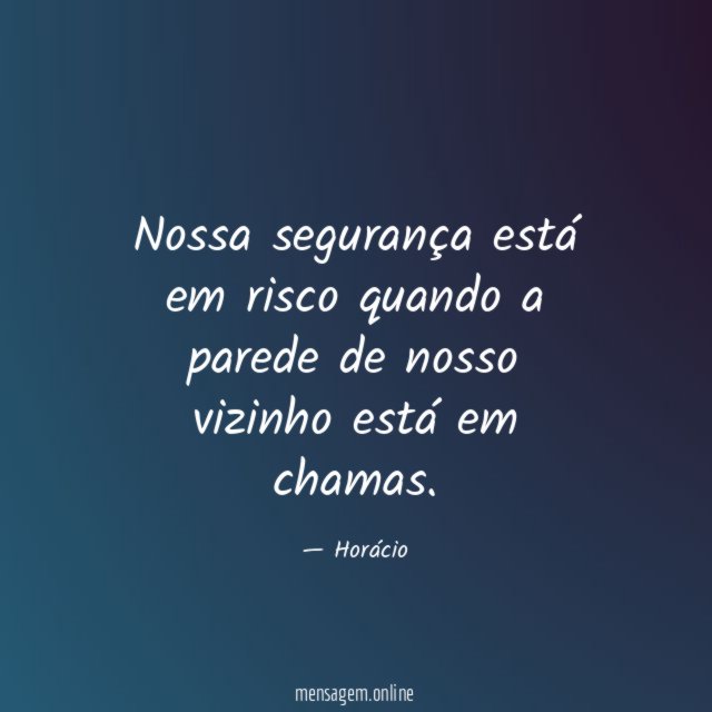Nossa segurança está em risco quando a parede