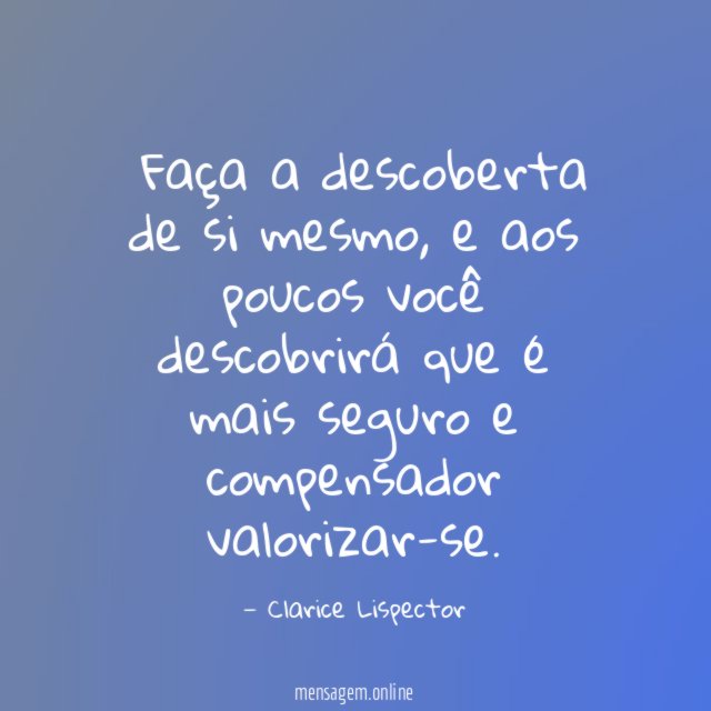 Faça a descoberta de si mesmo