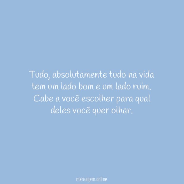 Lado bom e ruim
