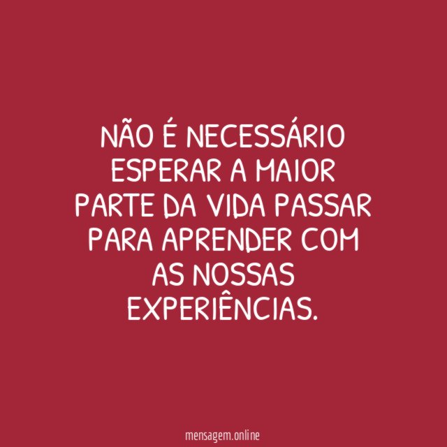 A vida ensina