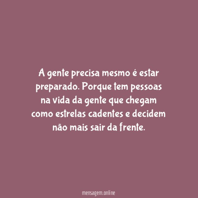 Quem chega de repente