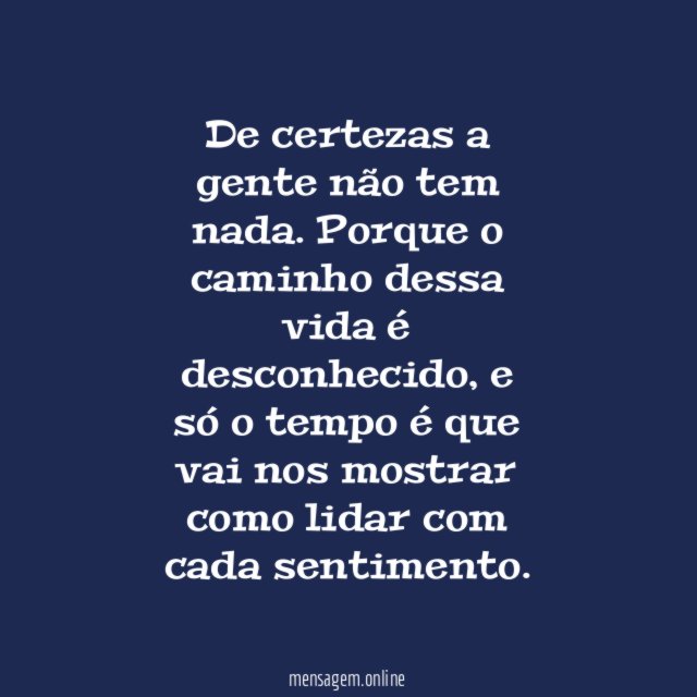 Nenhuma certeza