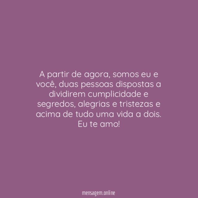 A partir de agora