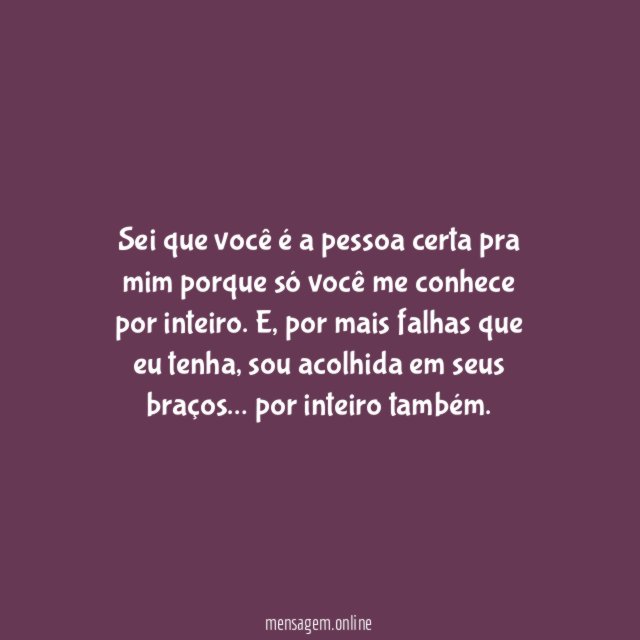 A pessoa certa