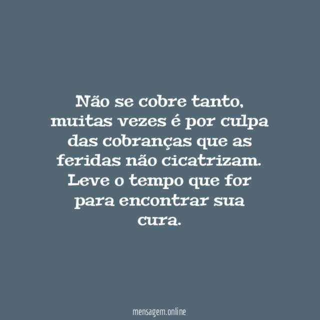 Deixe o tempo agir