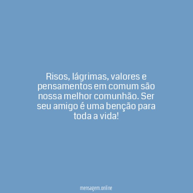 Você é uma benção para mim