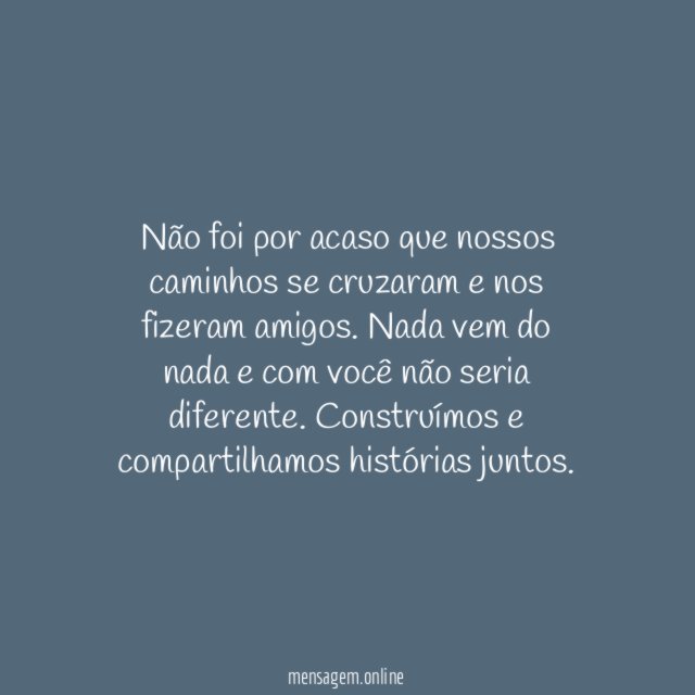 Não foi por acaso