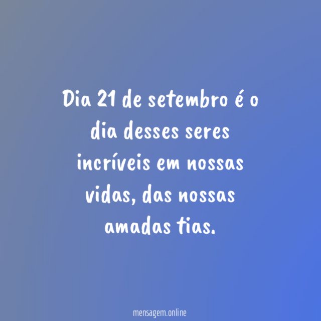 Amo minha tia!