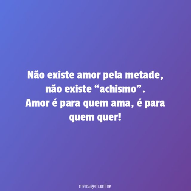 Não tem essa