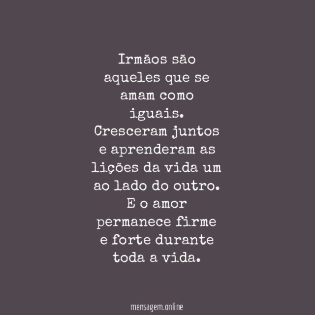 Amor de irmão