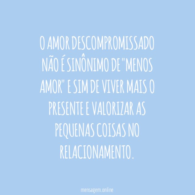 O hoje é o que importa!