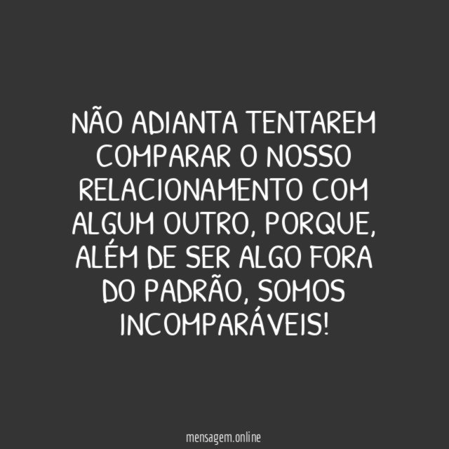 Comparação