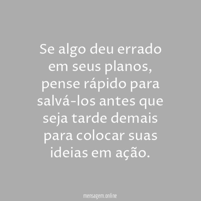 Algo de errado