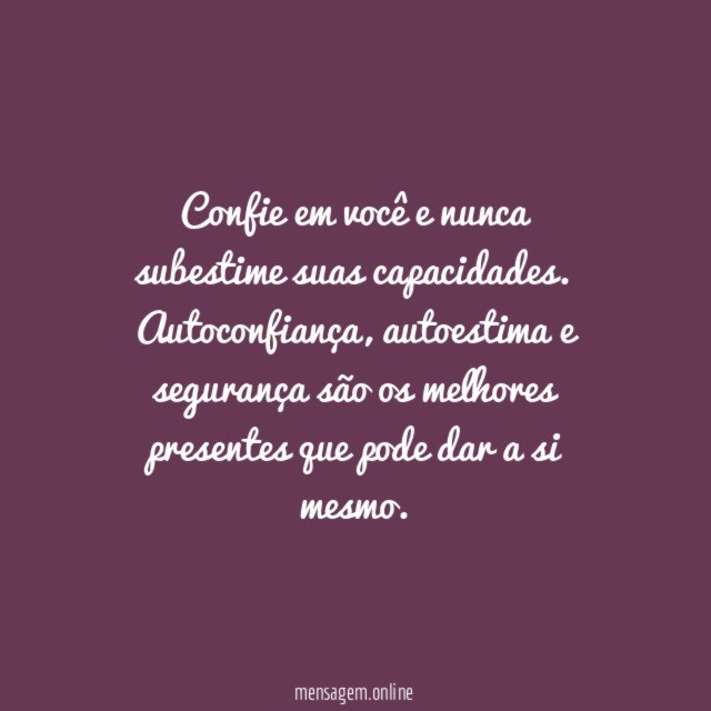 Autoconfiança