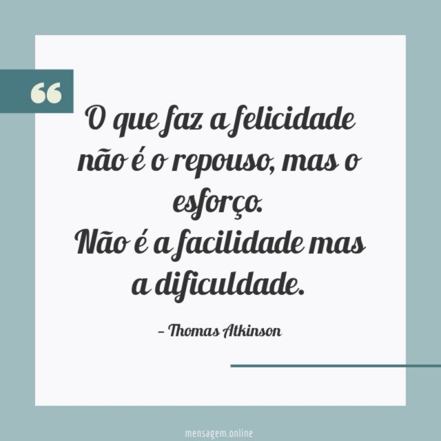 O que faz a felicidade não é o repouso