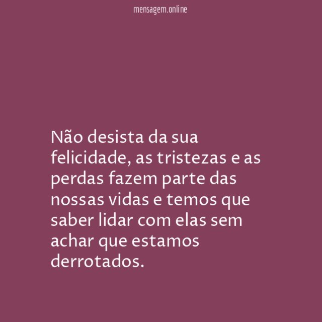 Não desiste