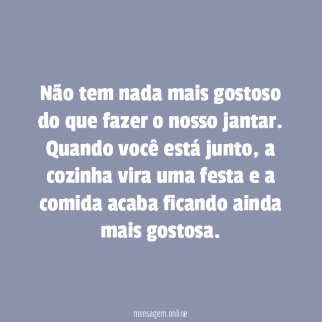 Jantar em casa