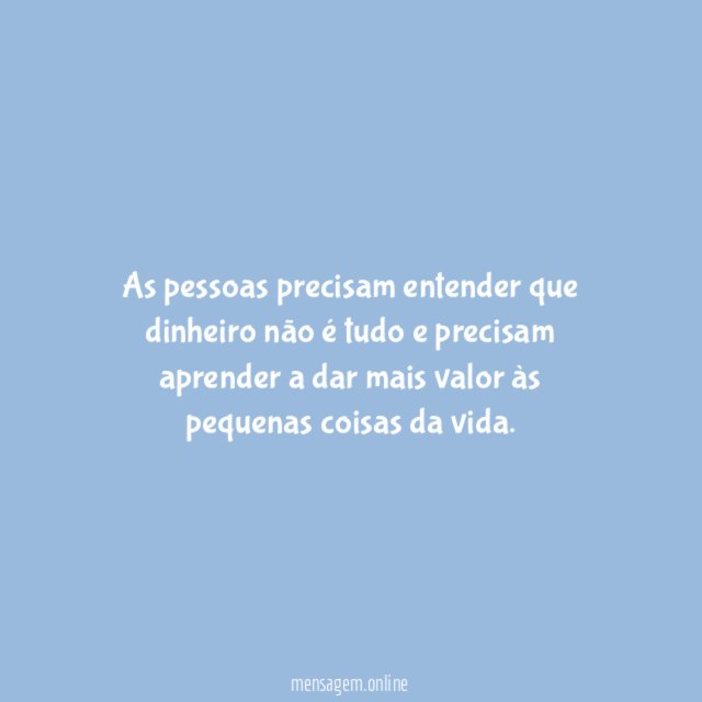 O que realmente importa
