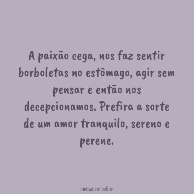 Paixão ou amor?