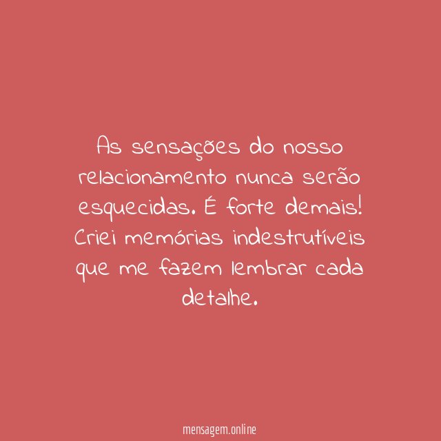 Sensações do nosso amor