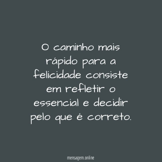Caminho da felicidade