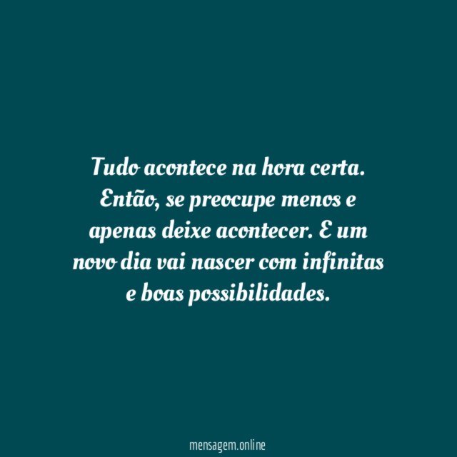 Deixe acontecer