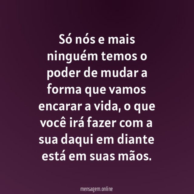 O futuro em suas mãos