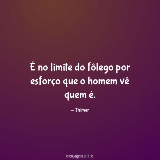 É no limite do fôlego por esforço que